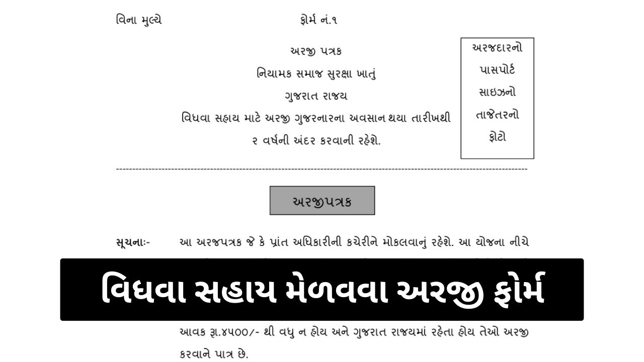 Vidhva Sahay Yojana Gujarat 2024