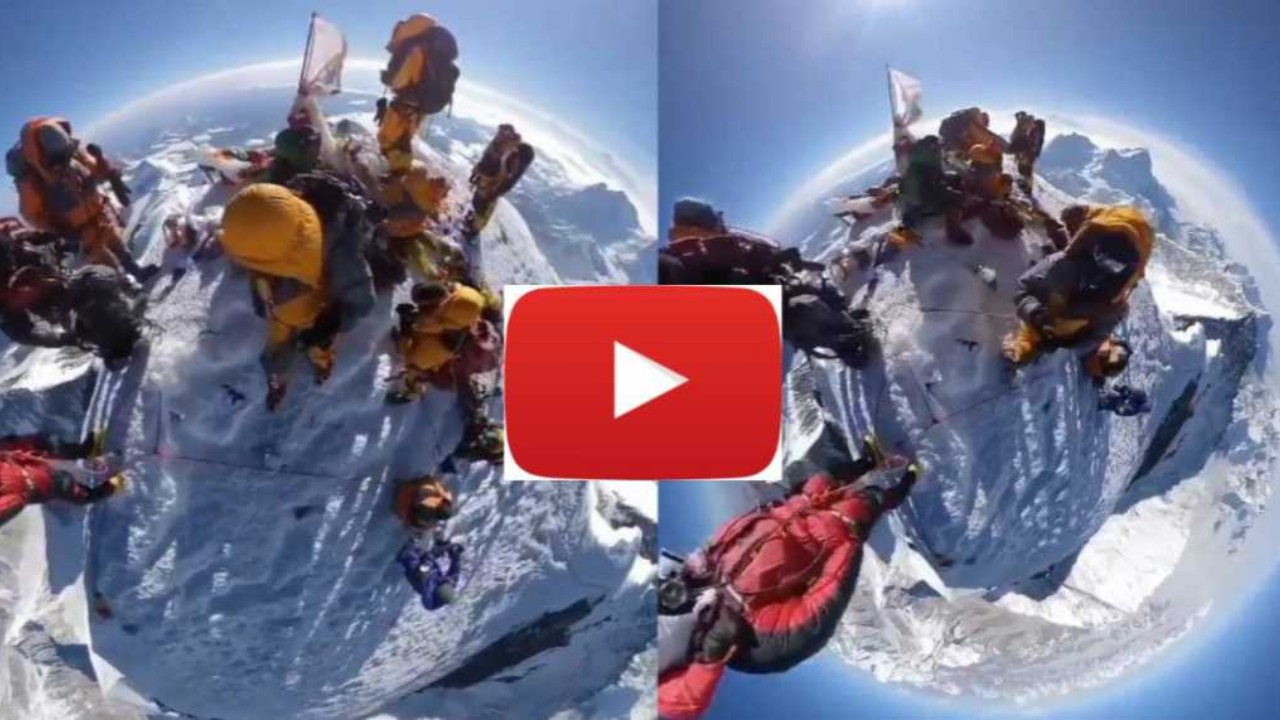 This is a 360° Camera View From The Top Of Mount Everest